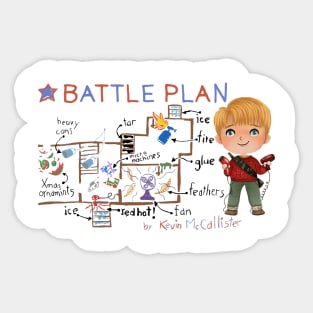 Kevin Home Alone Battle Plan Movie - Christmas Movie Friends Sticker